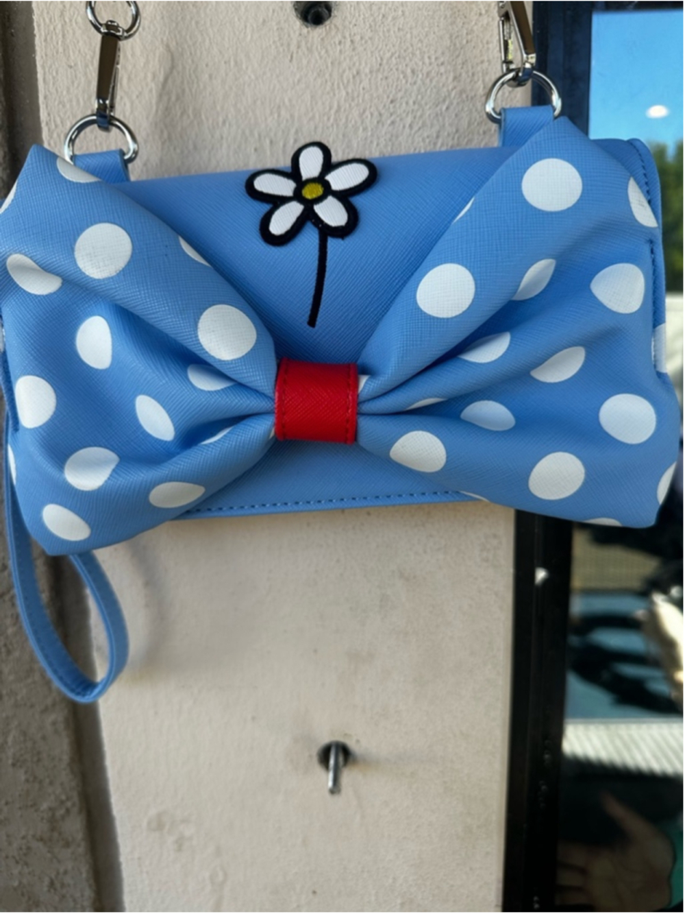 Loungefly Disney Minnie Mouse Daisy Polka Dot Crossbody Wristlet Bag